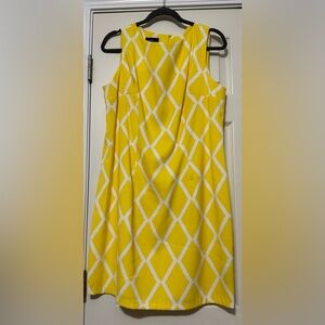 Alyx Yellow and White Geometric Mini Dress